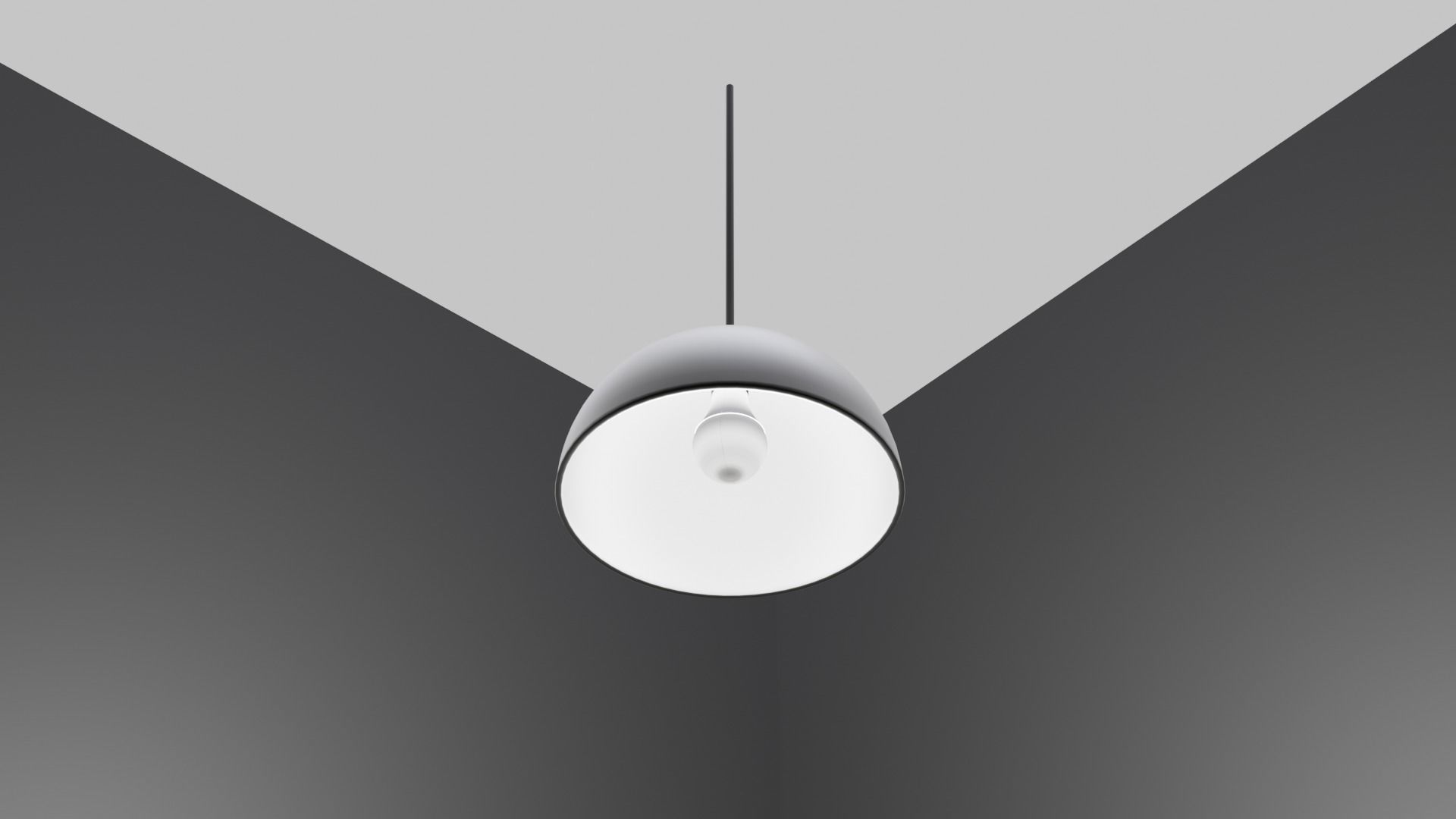 Restaurant Hanging Lamp Low-poly 3D model_4