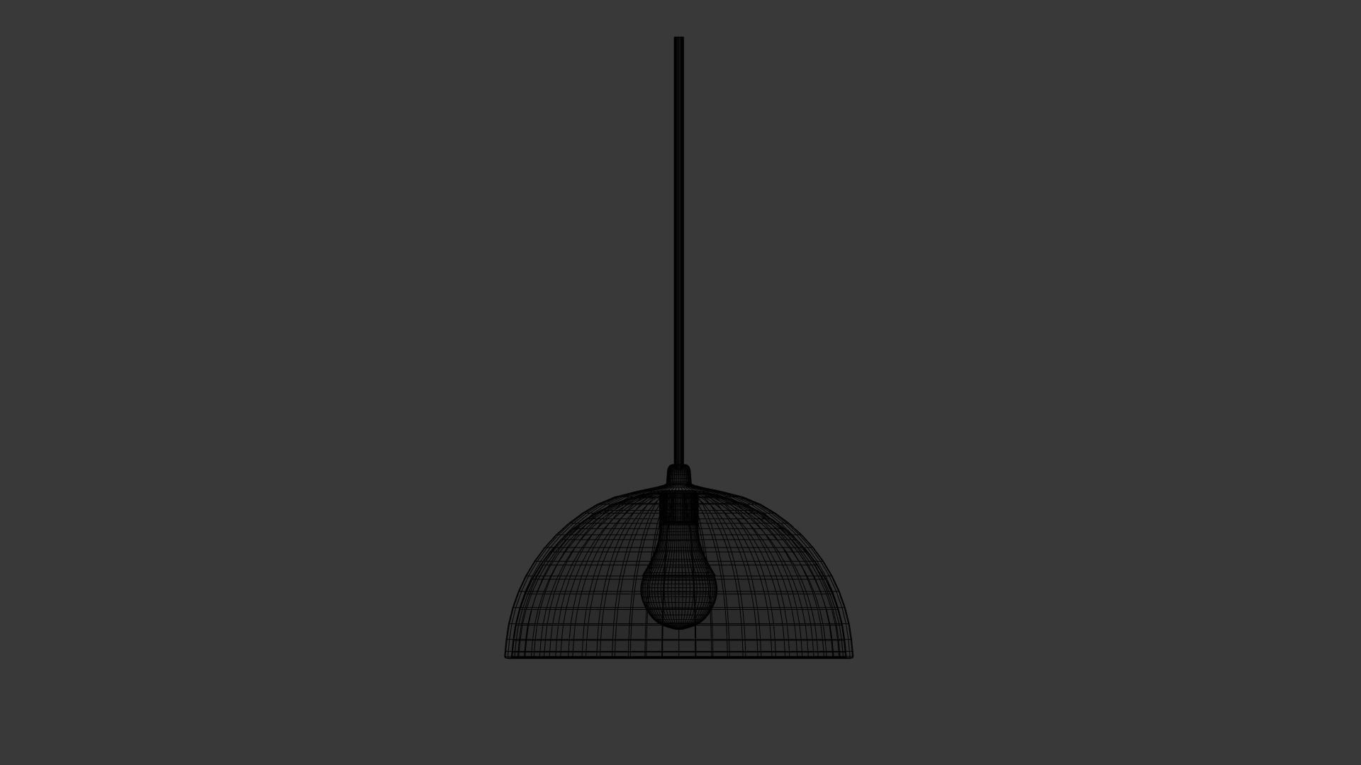 Restaurant Hanging Lamp Low-poly 3D model_6
