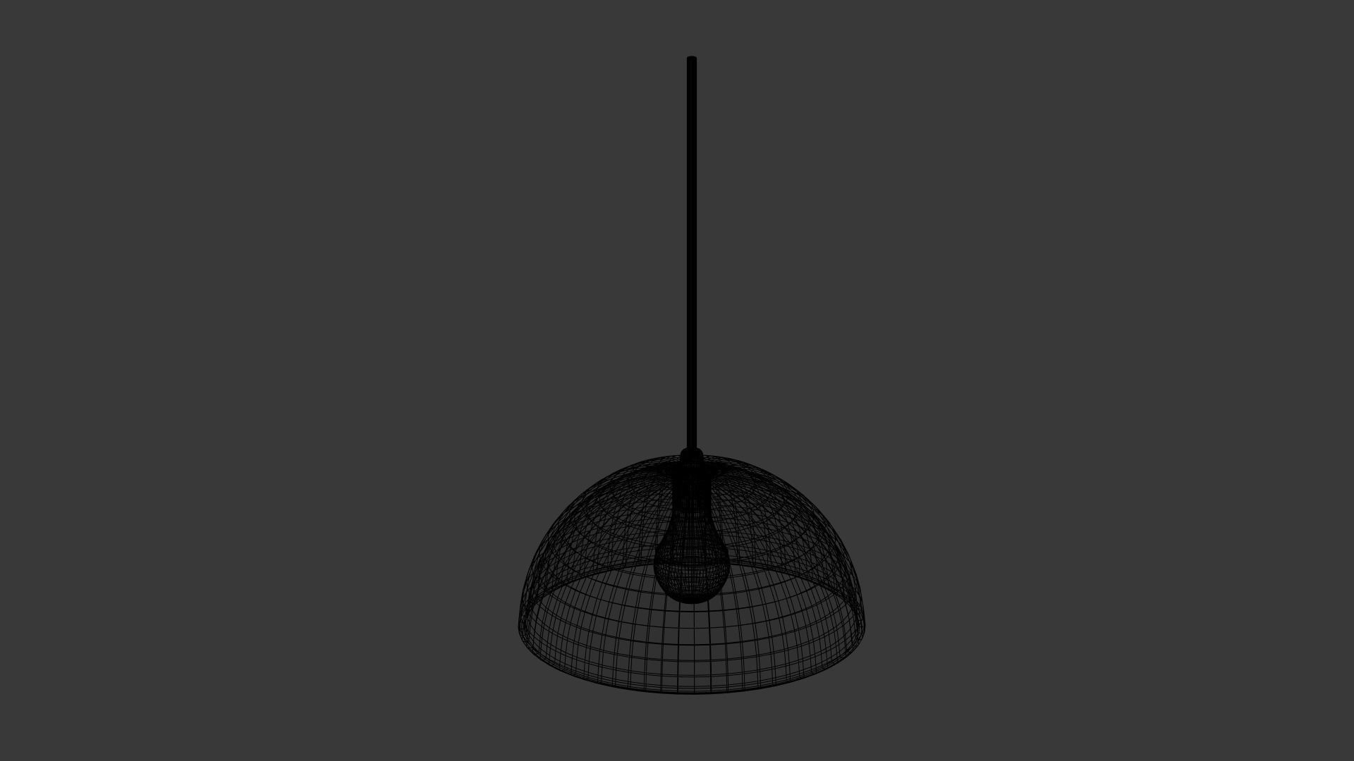 Restaurant Hanging Lamp Low-poly 3D model_5