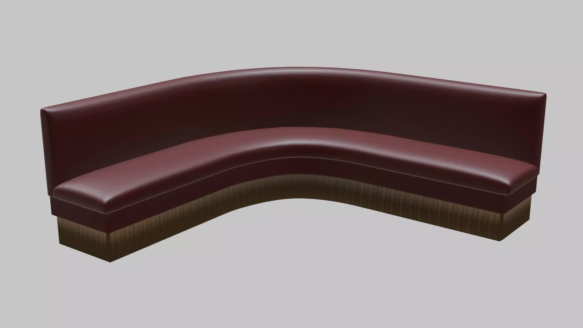 Restaurant Corner Booth Low-poly 3D model_0