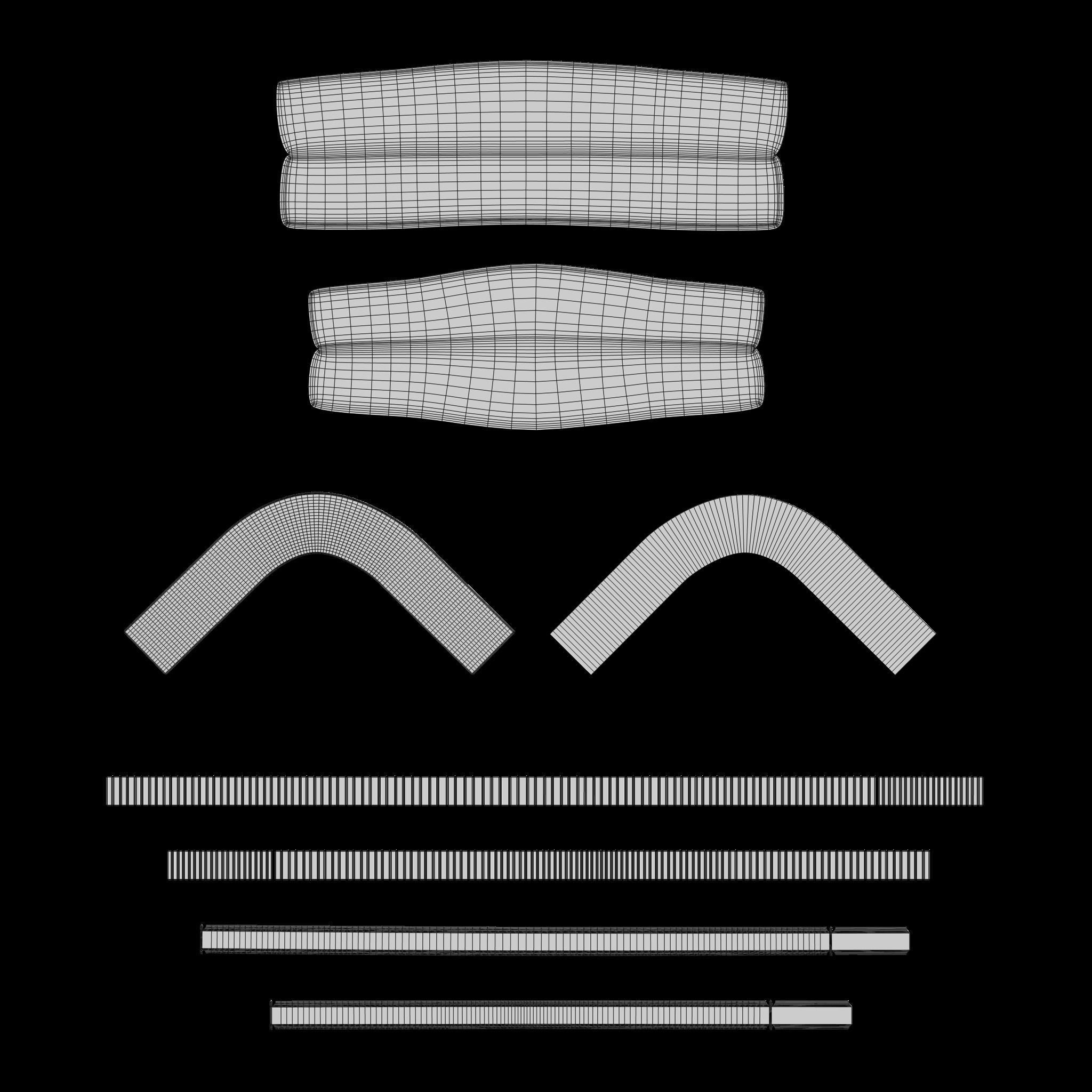 Restaurant Corner Booth Low-poly 3D model_9