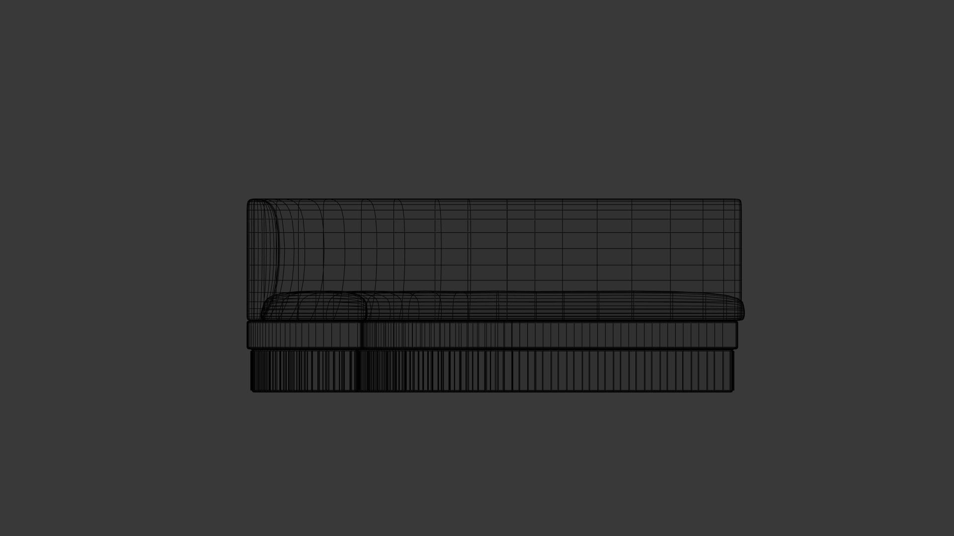 Restaurant Corner Booth Low-poly 3D model_6