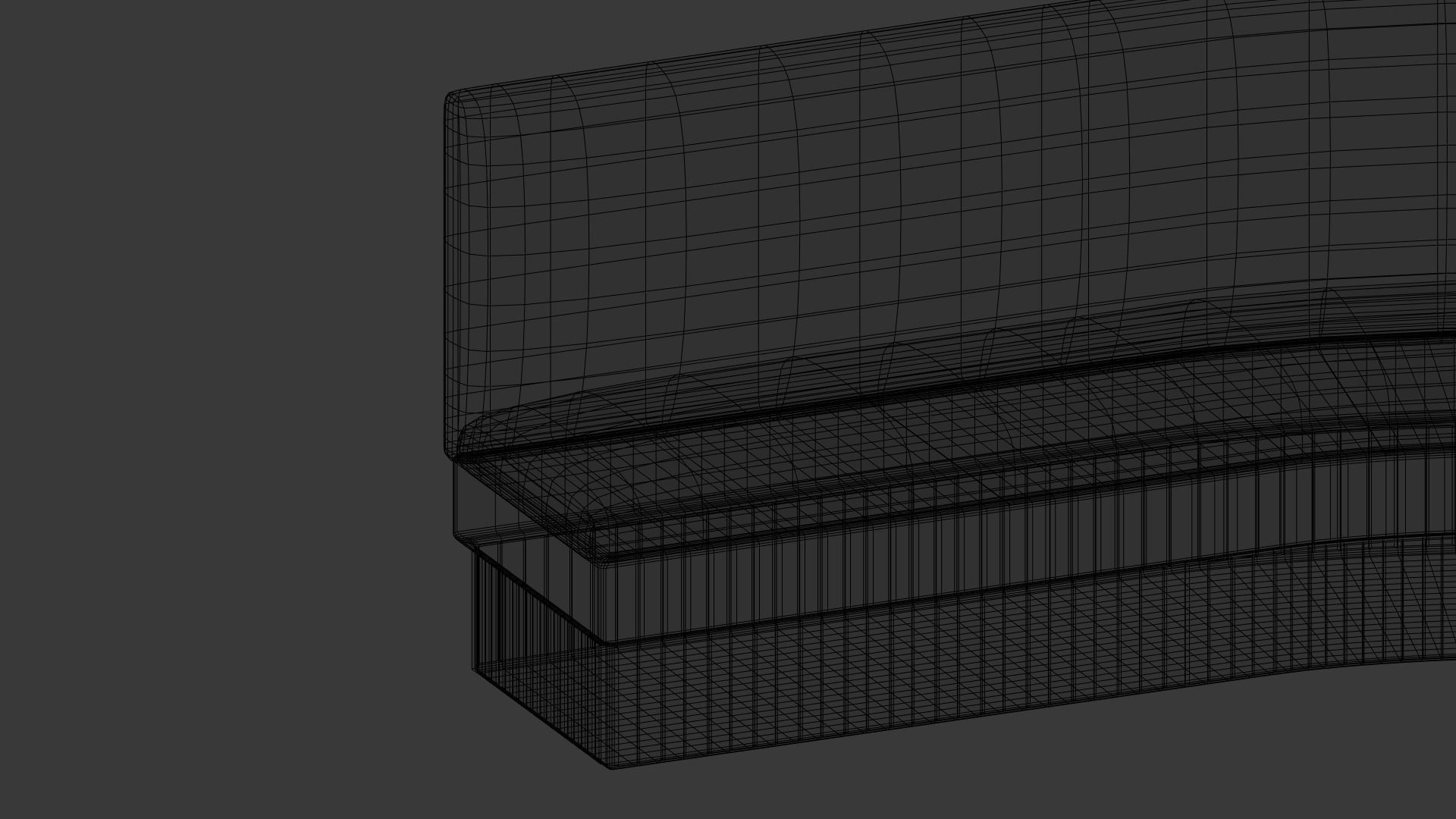 Restaurant Corner Booth Low-poly 3D model_7