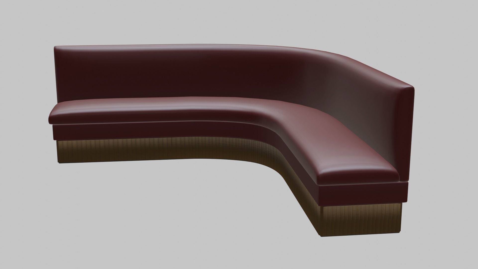 Restaurant Corner Booth Low-poly 3D model_3