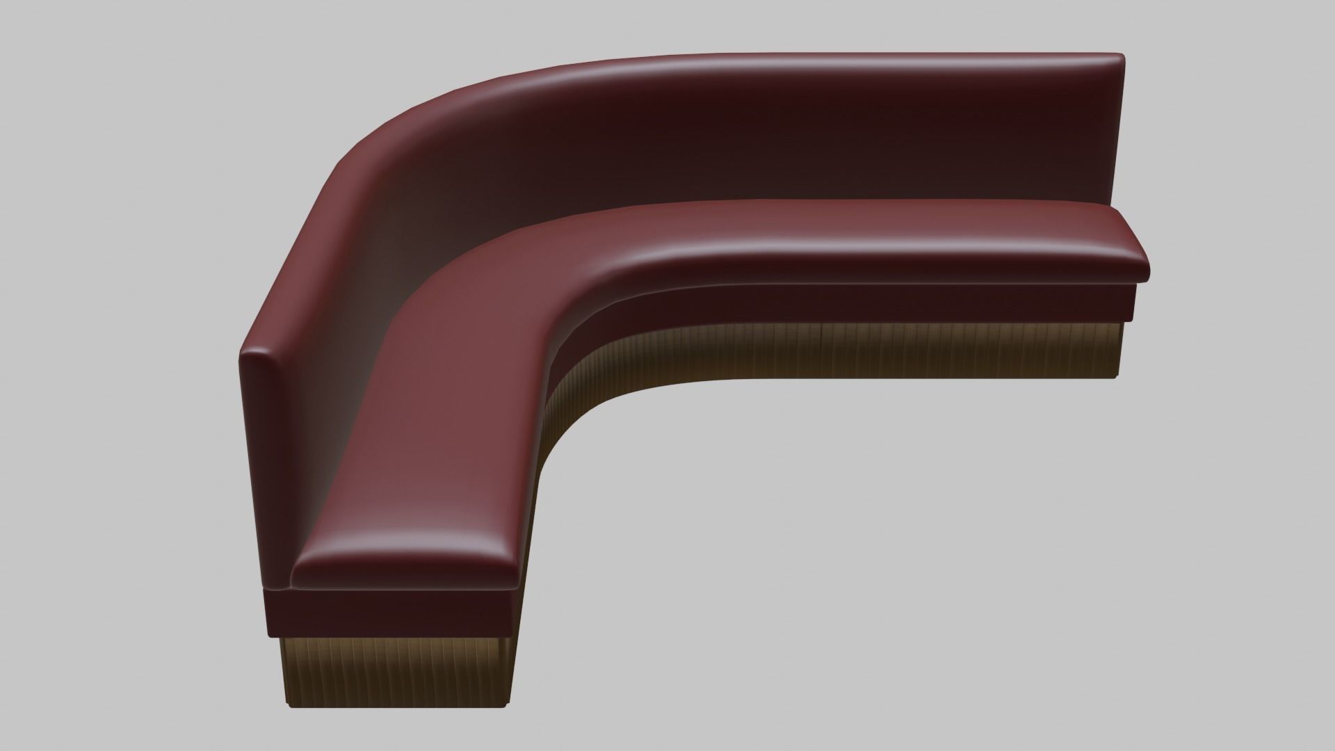 Restaurant Corner Booth Low-poly 3D model_2