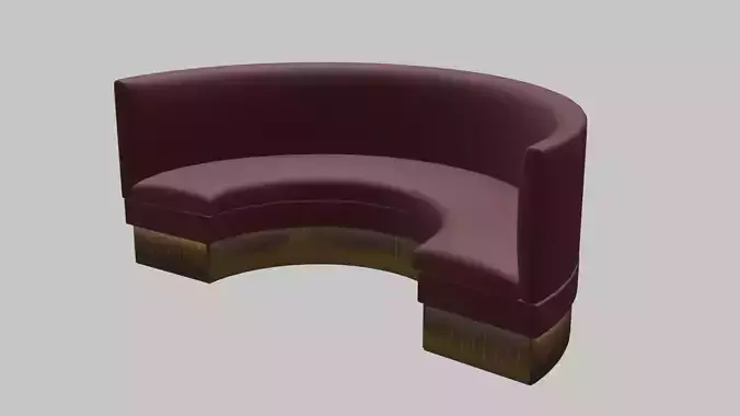 Restaurant Circular Booth Low-poly 3D model