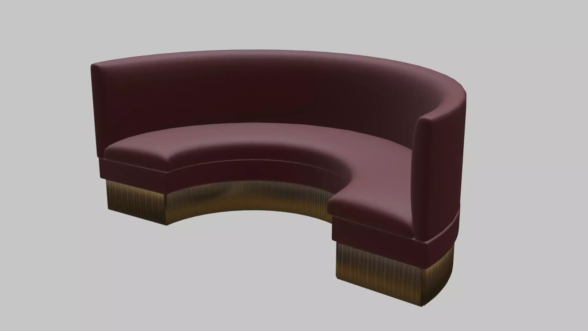 Restaurant Circular Booth Low-poly 3D model_0