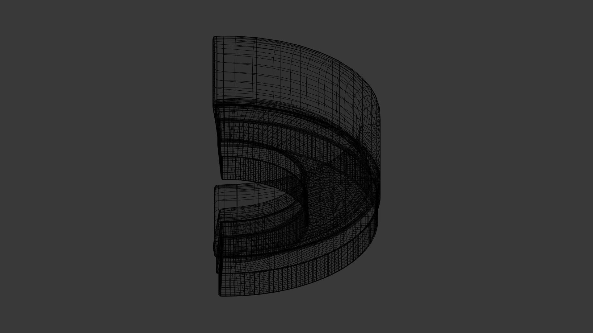 Restaurant Circular Booth Low-poly 3D model_7
