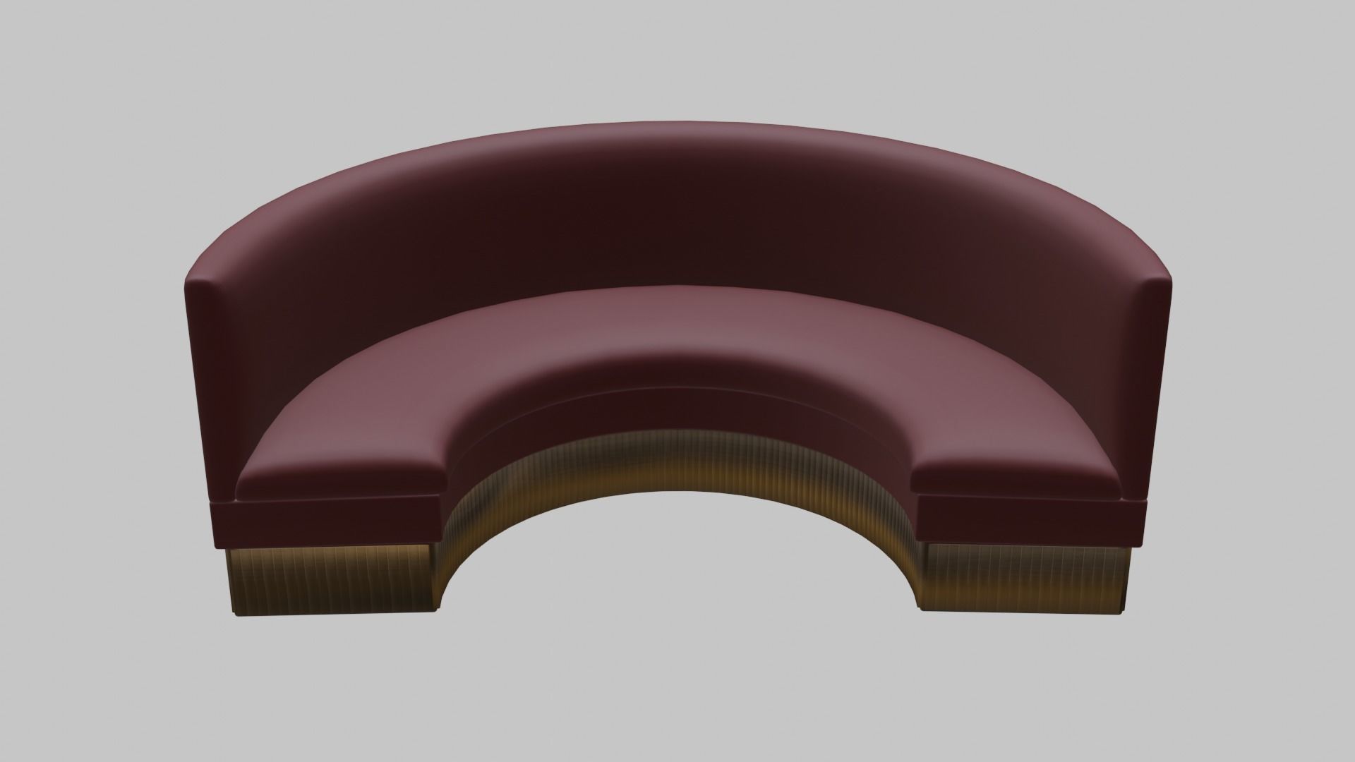 Restaurant Circular Booth Low-poly 3D model_2
