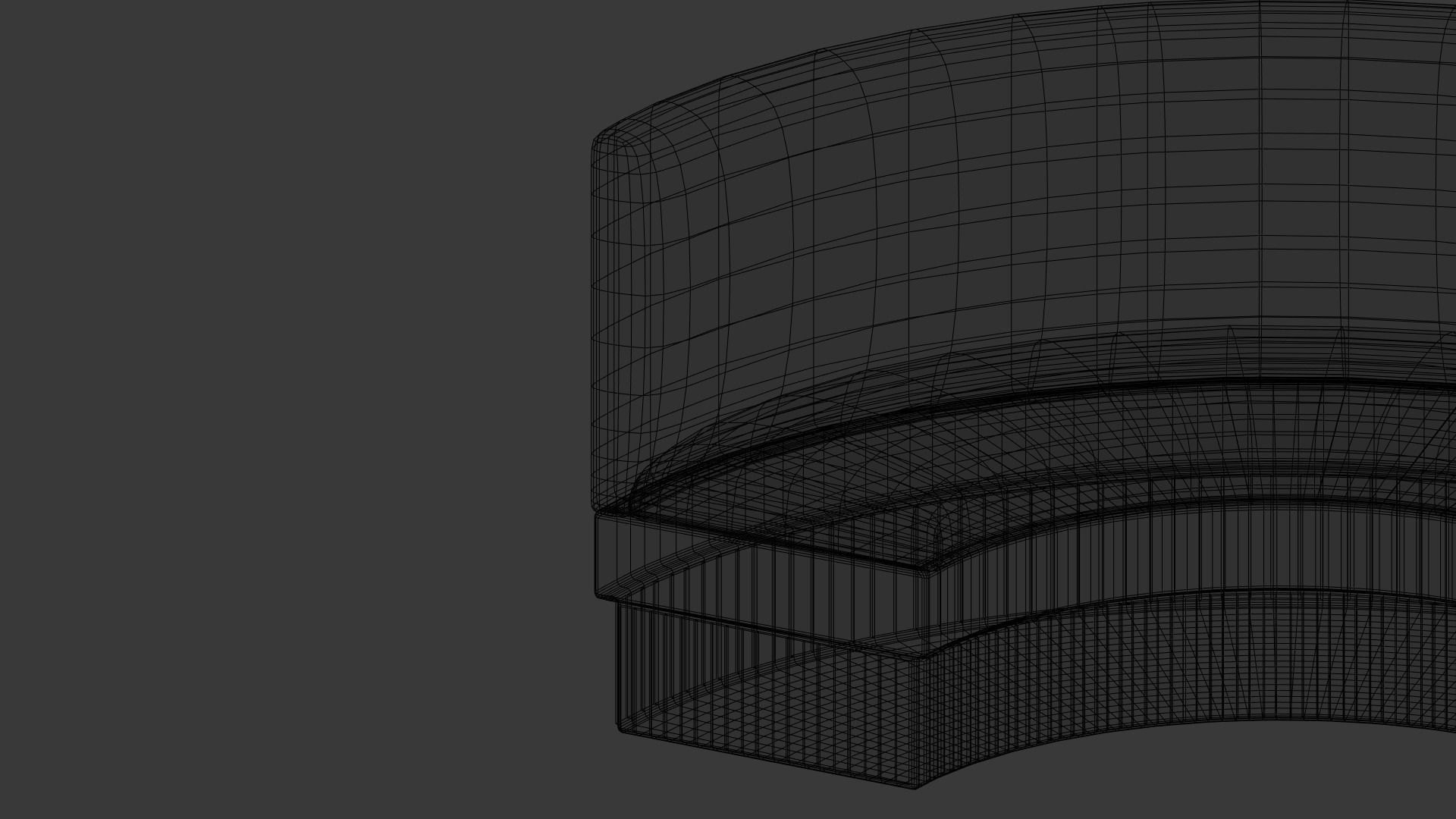 Restaurant Circular Booth Low-poly 3D model_8