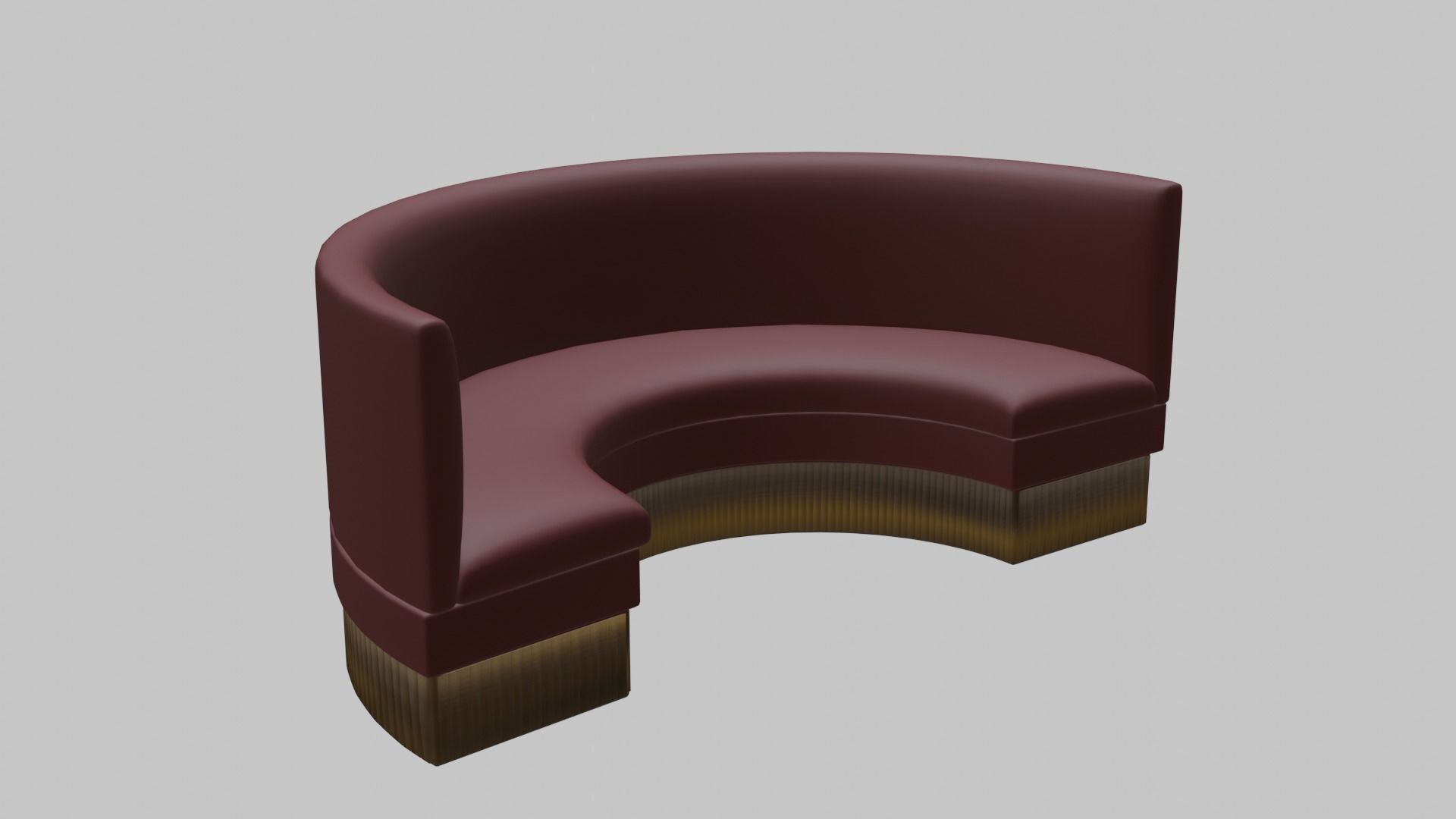 Restaurant Circular Booth Low-poly 3D model_3