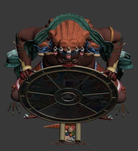Yama king of the Tibetan Buddhism 3D model