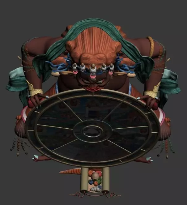 Yama king of the Tibetan Buddhism 3D model_0