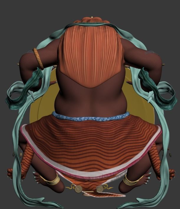 Yama king of the Tibetan Buddhism 3D model_3