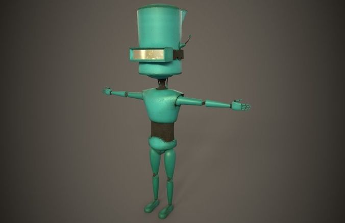 Robot Kid - Dirty Texture Low-poly 3D model