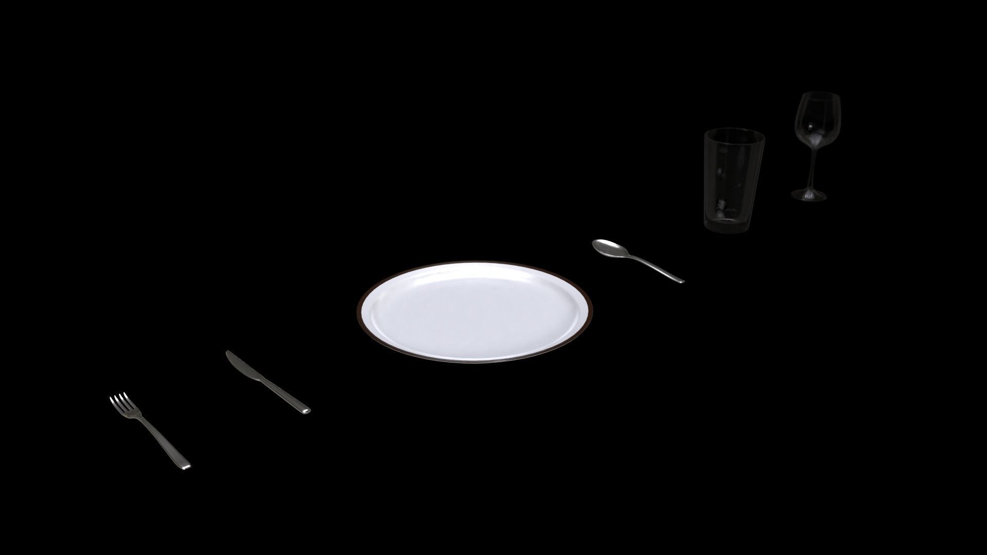 Restaurant Asset Pack Low-poly 3D model_29