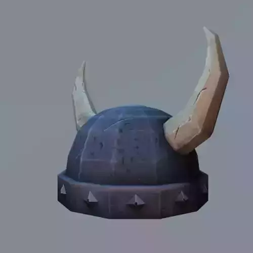 Helmet Low poly with horns