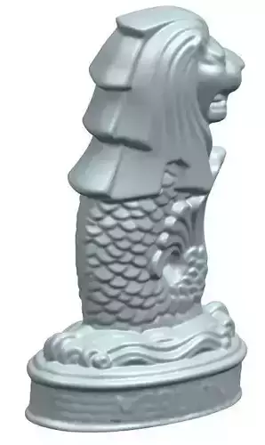 Merlion 3d print lion statue 3D print model