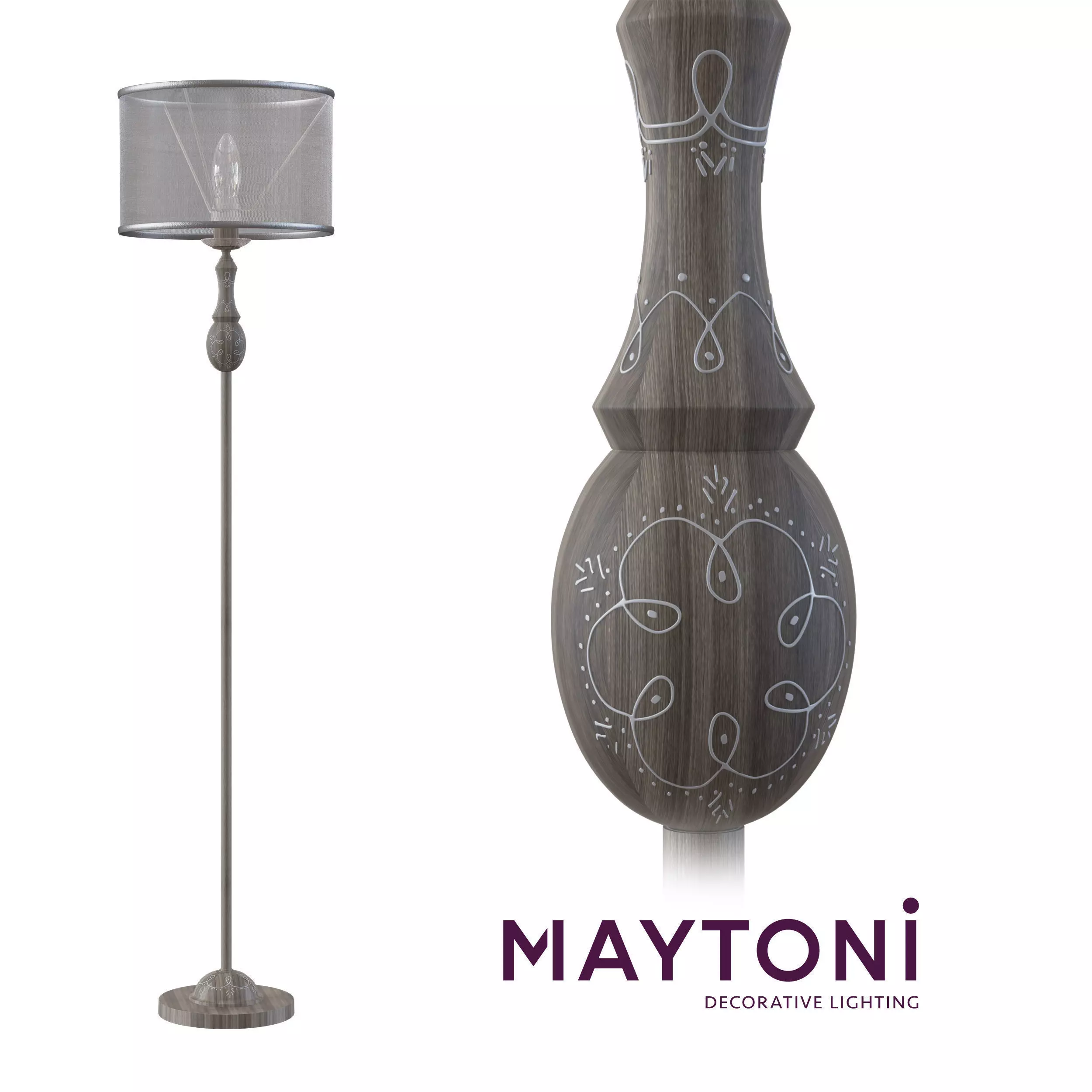 Floor lamp Cable H357-FL-01-BG Maytoni Classic Free 3D model