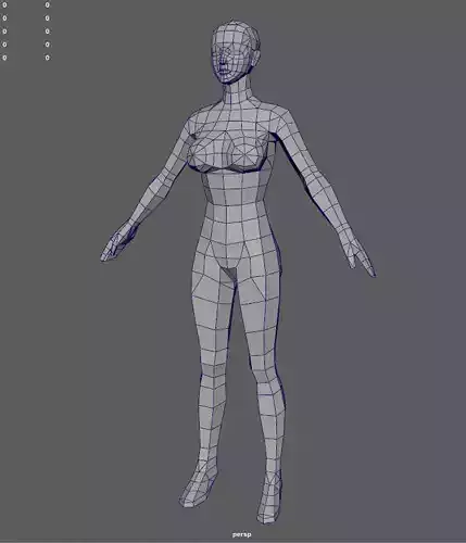 Base Woman 2 Low-poly 3D model