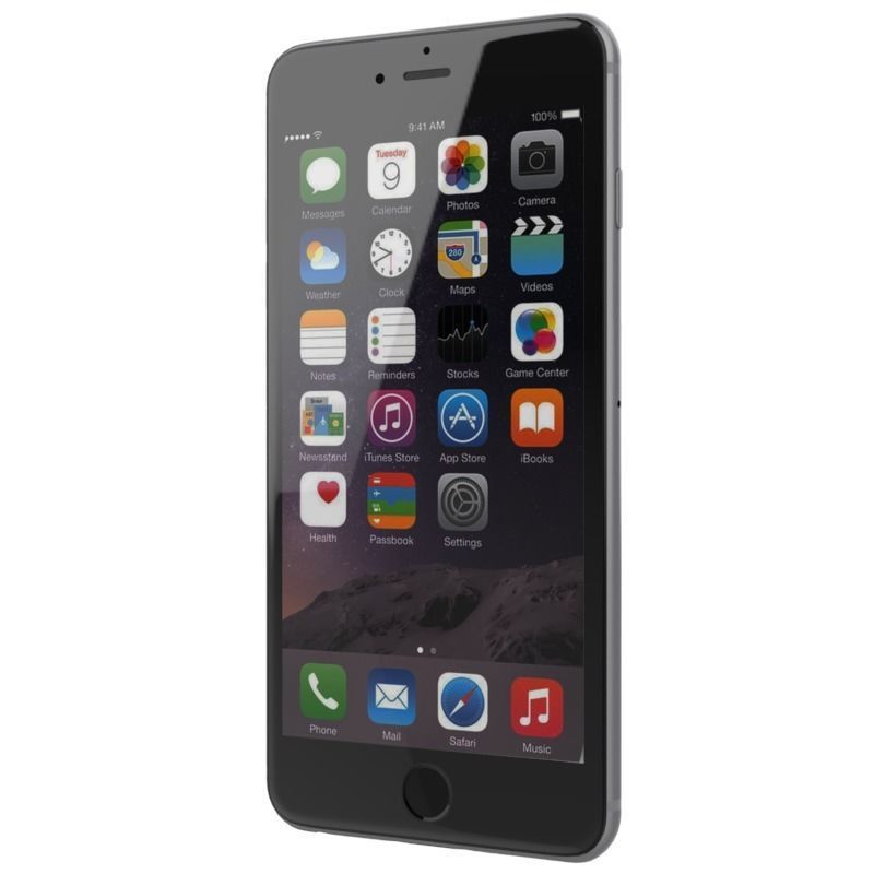 Apple Iphone 6 Space Grey 3D model_4