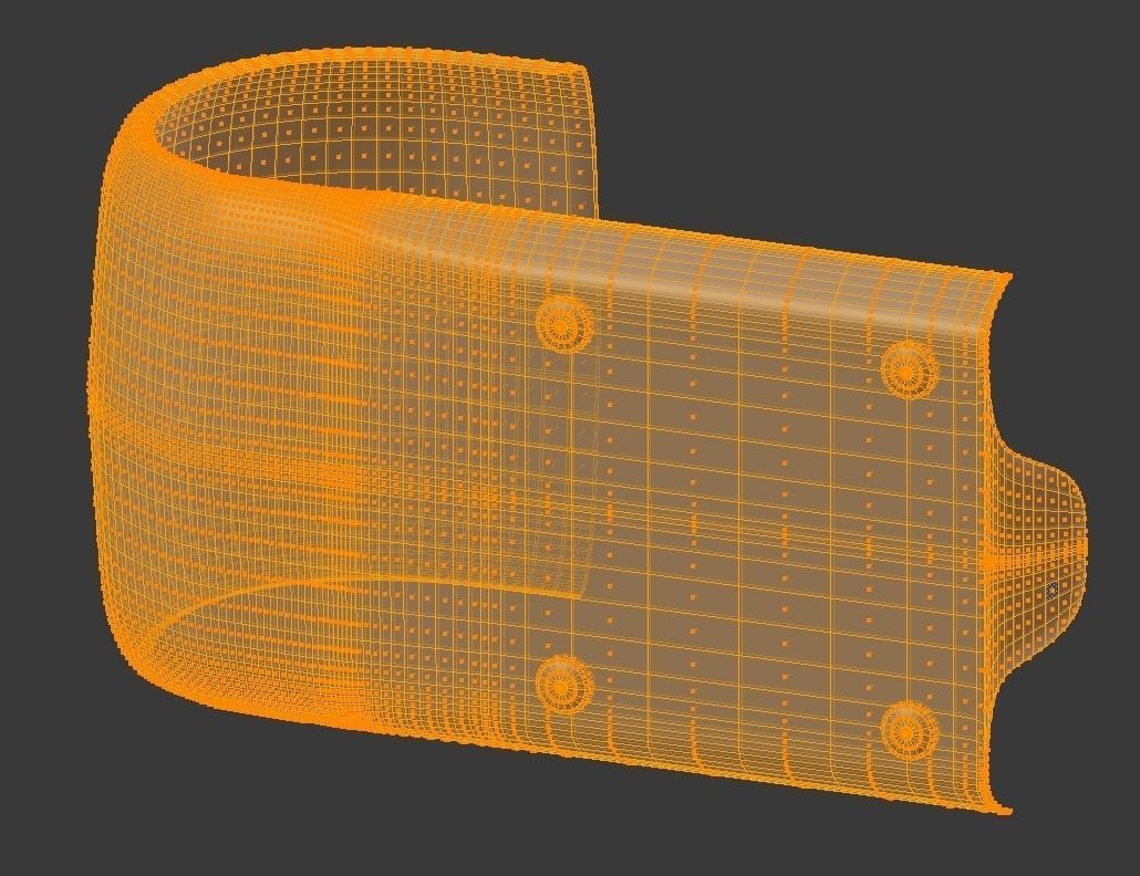 Guardrail - Japanese curved and dirty - high poly 3D model_4