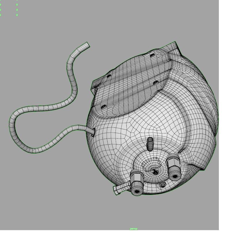 Bajaj 3 Litres Instant Water Heater White 3D model_11