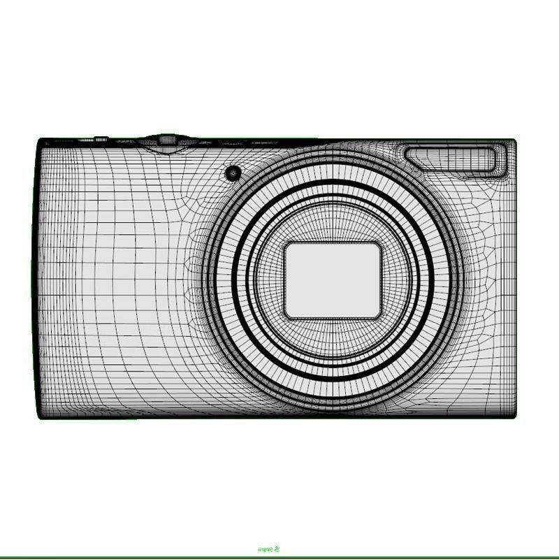 Digicam Ixus  Black 3D model_13