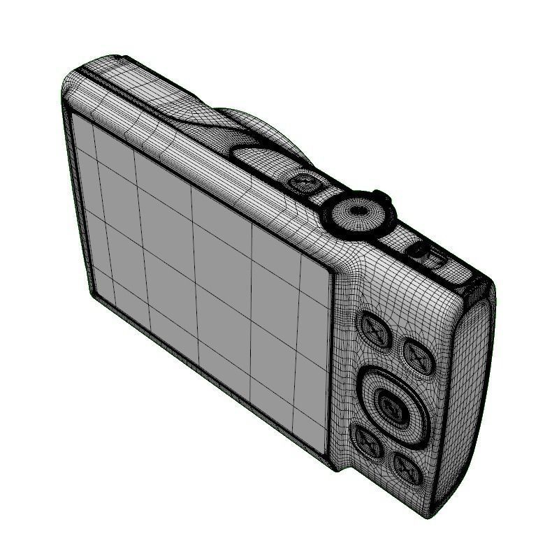 Digicam Ixus  Black 3D model_11