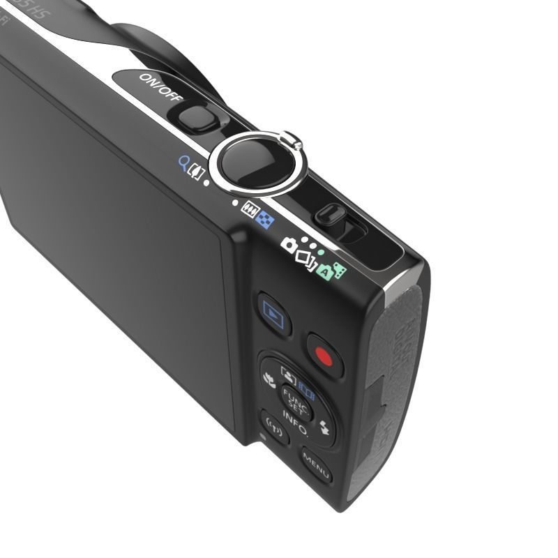 Digicam Ixus  Black 3D model_5