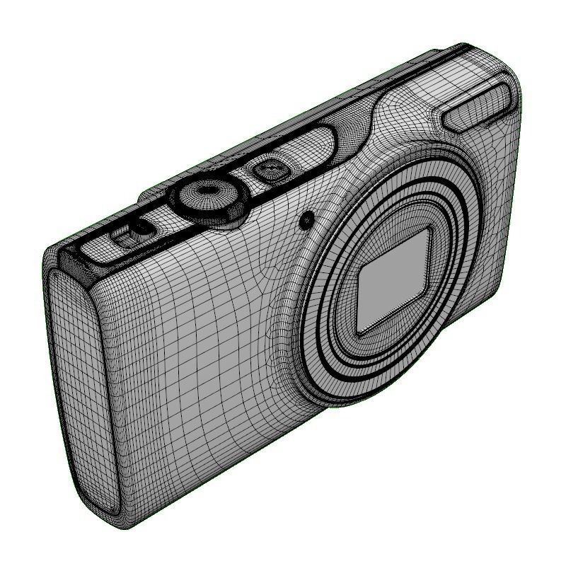 Digicam Ixus  Black 3D model_12