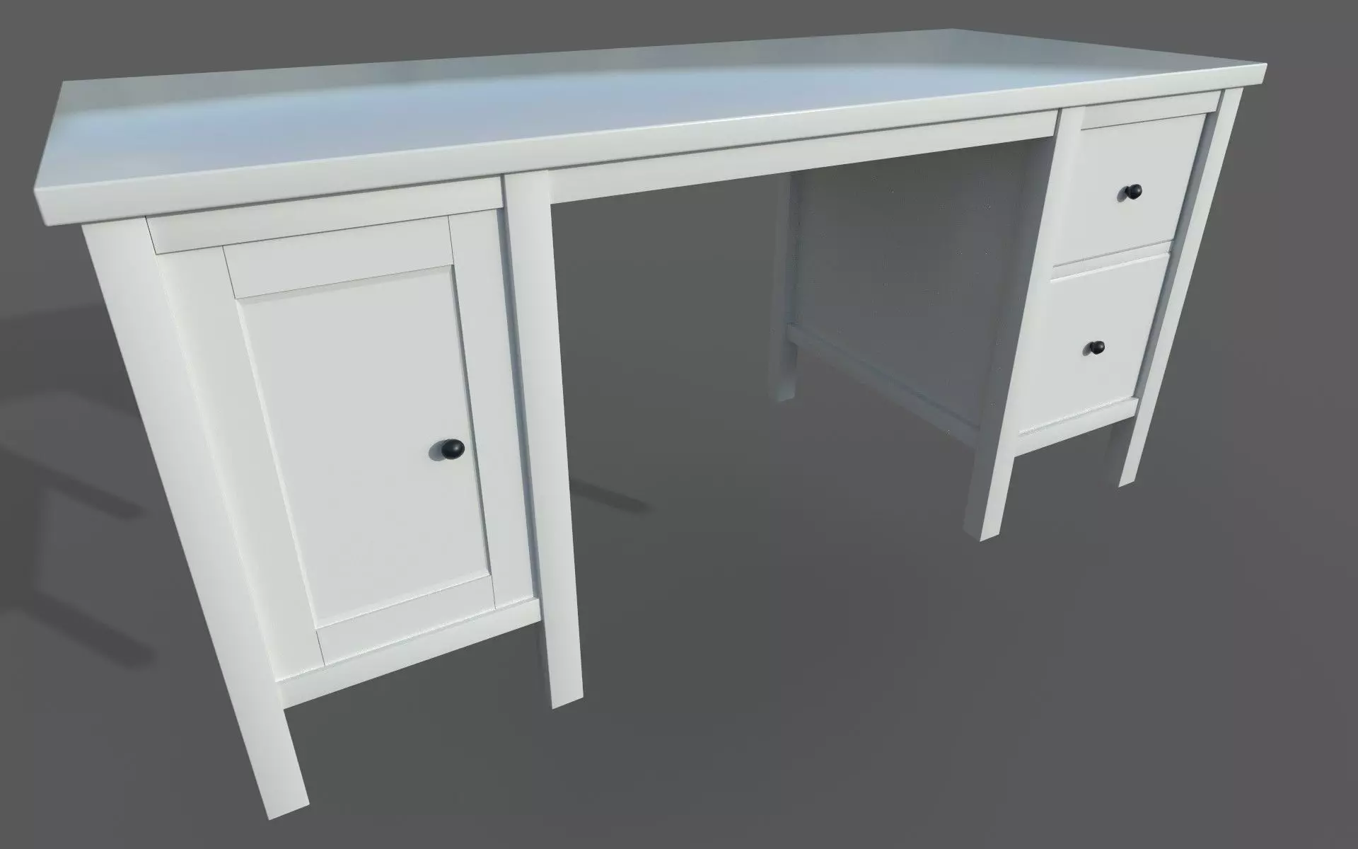 Hemnes Work Desk 3D model_0