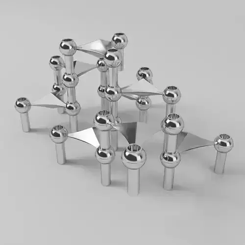 candle holder BMF Quist Nagel chrome 60s