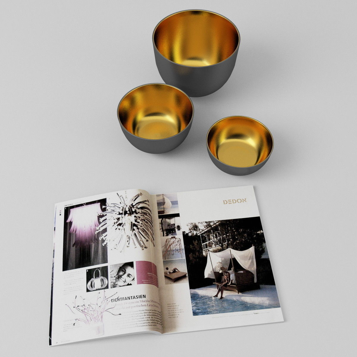 Bowls and Magazine - FREE Free 3D model_1