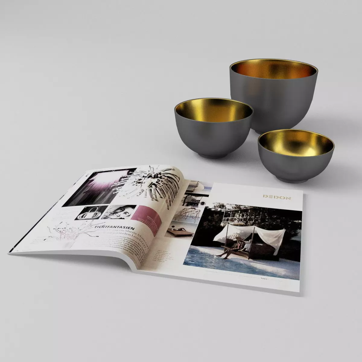 Bowls and Magazine - FREE Free 3D model_0