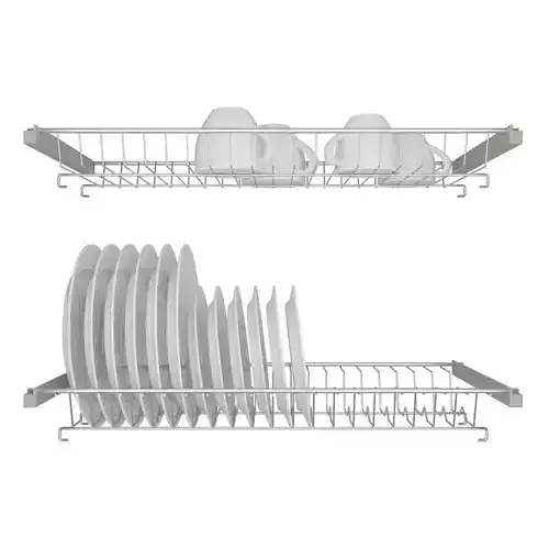 Built in dish rack for kitchen