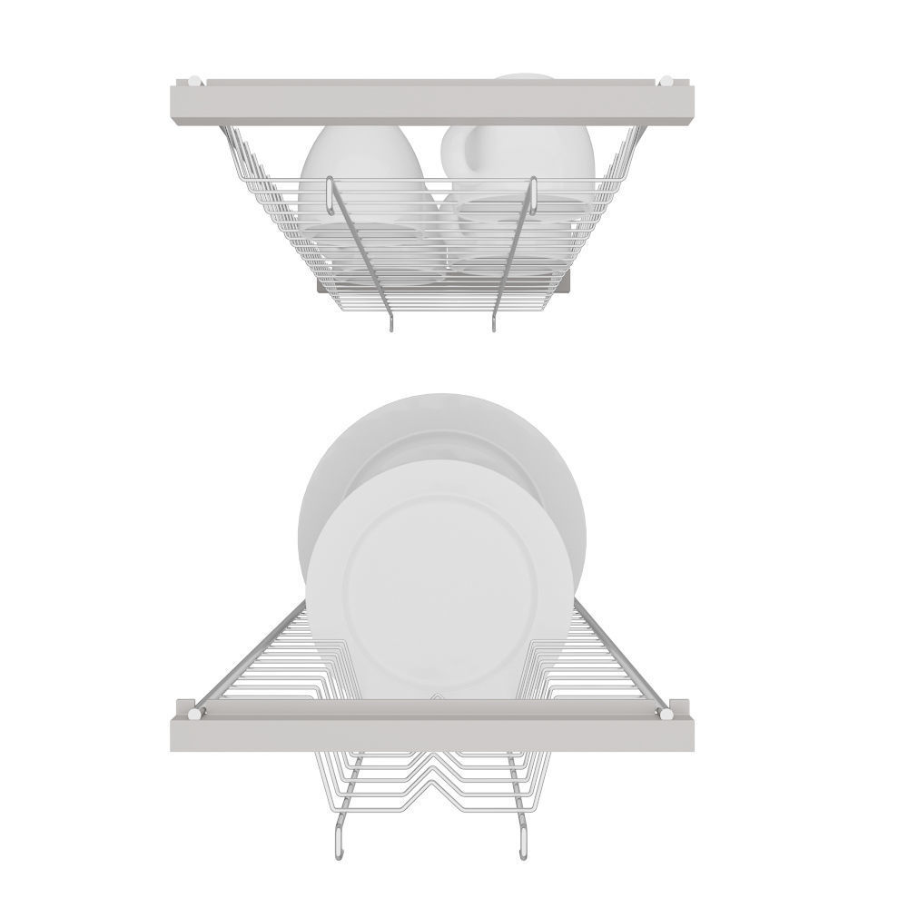 Built in dish rack for kitchen 3D model_2