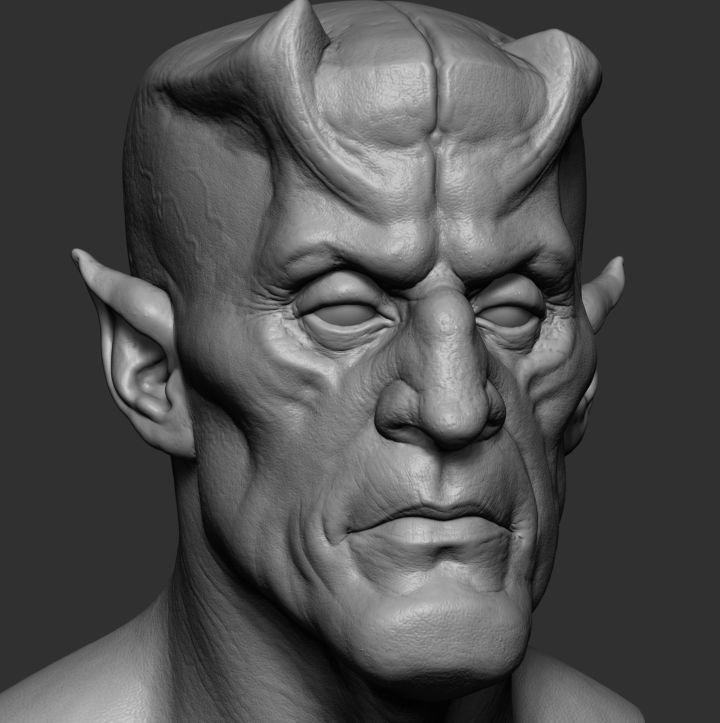 Titan devil head 3D model_6