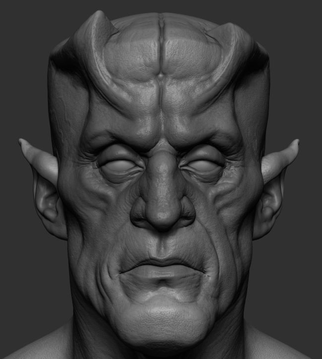 Titan devil head 3D model_1