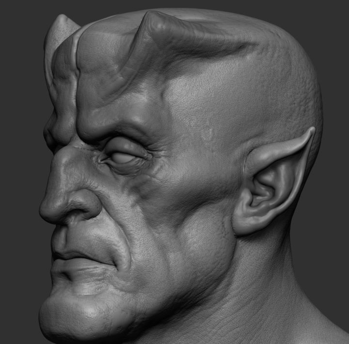 Titan devil head 3D model_4