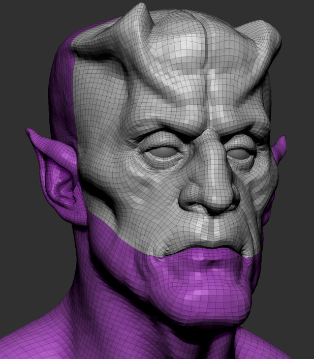 Titan devil head 3D model_7