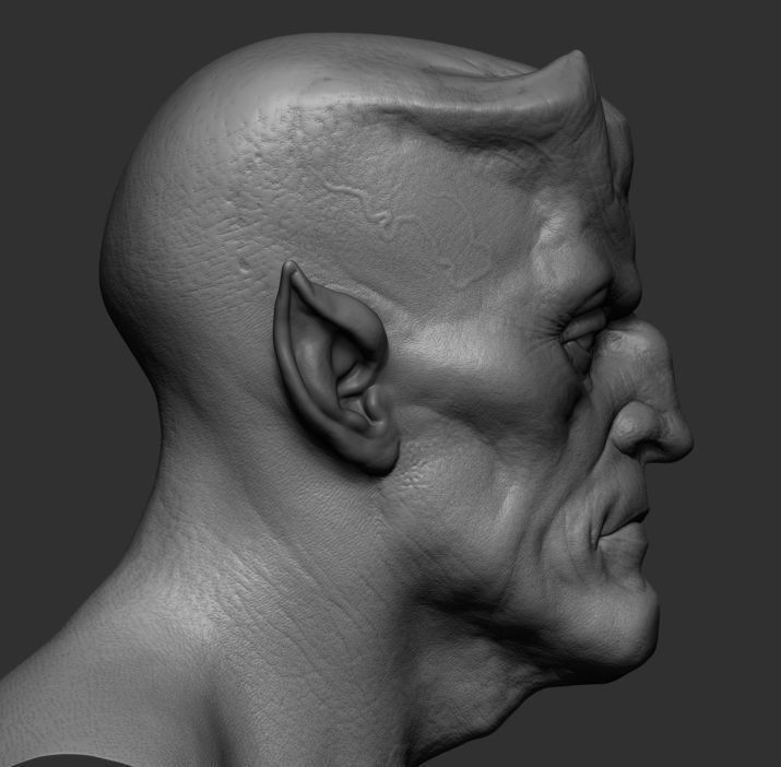 Titan devil head 3D model_3