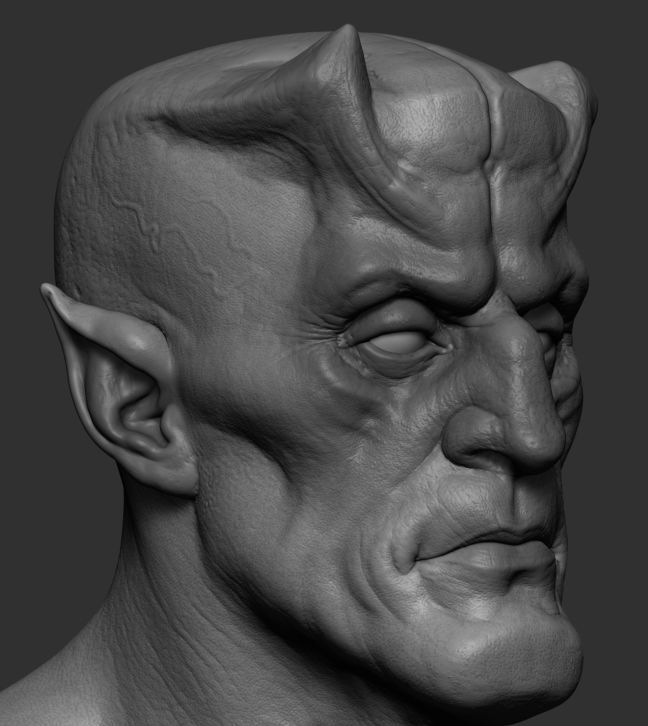 Titan devil head 3D model_2