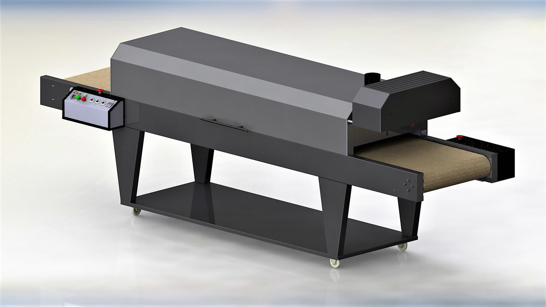 Thermal tunnel for screen printing 3D model_3