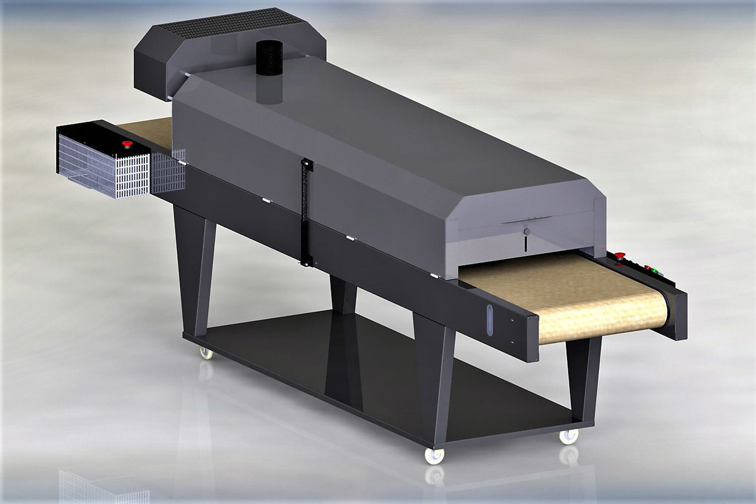 Thermal tunnel for screen printing 3D model_2
