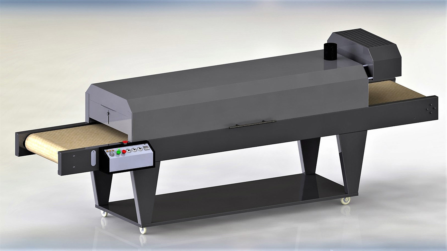 Thermal tunnel for screen printing 3D model_1