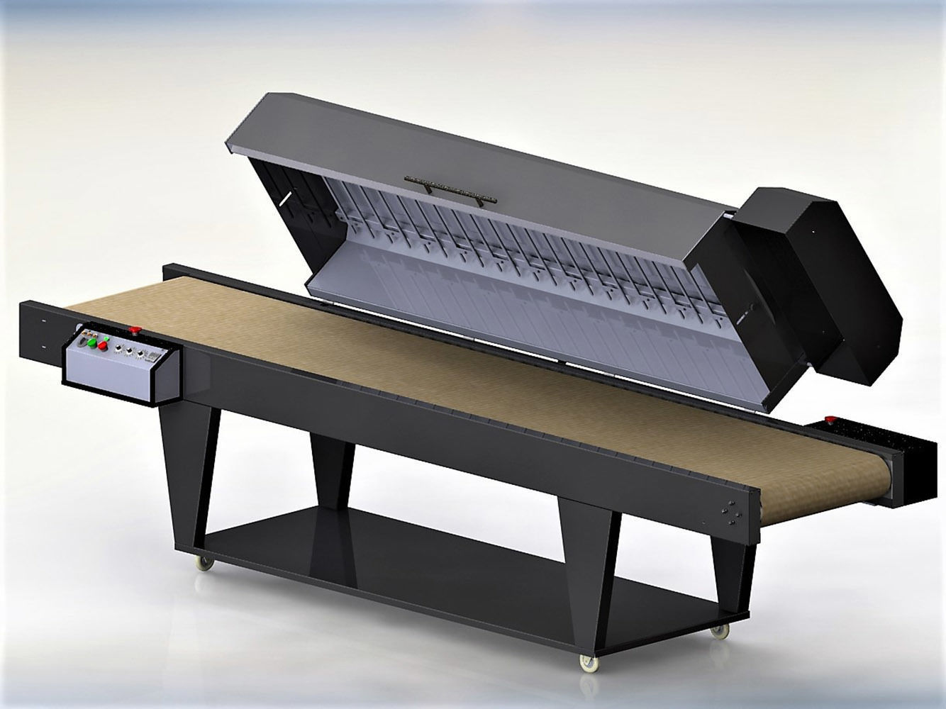 Thermal tunnel for screen printing 3D model_7