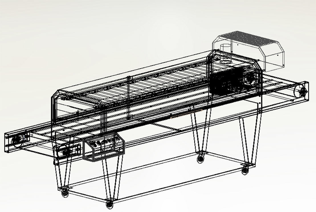 Thermal tunnel for screen printing 3D model_11