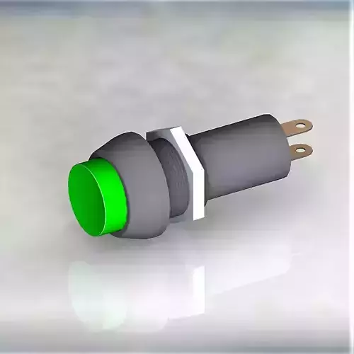 Button switch green 3D model
