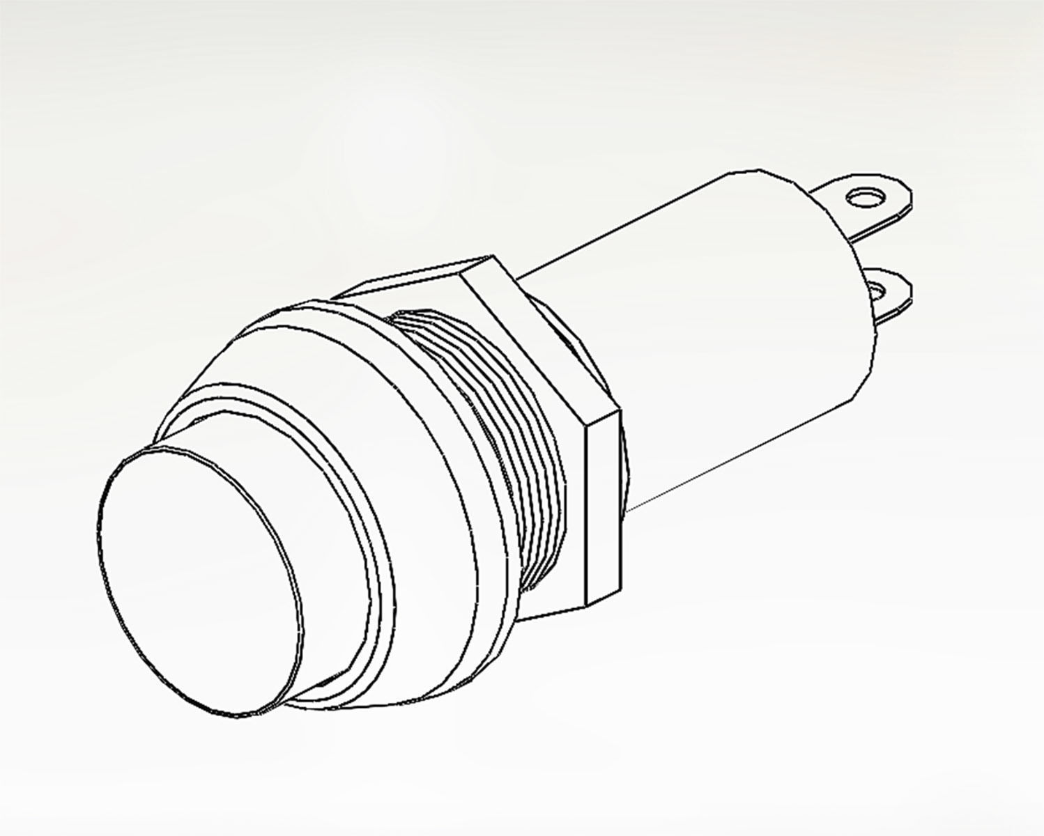 Button switch green 3D model_7